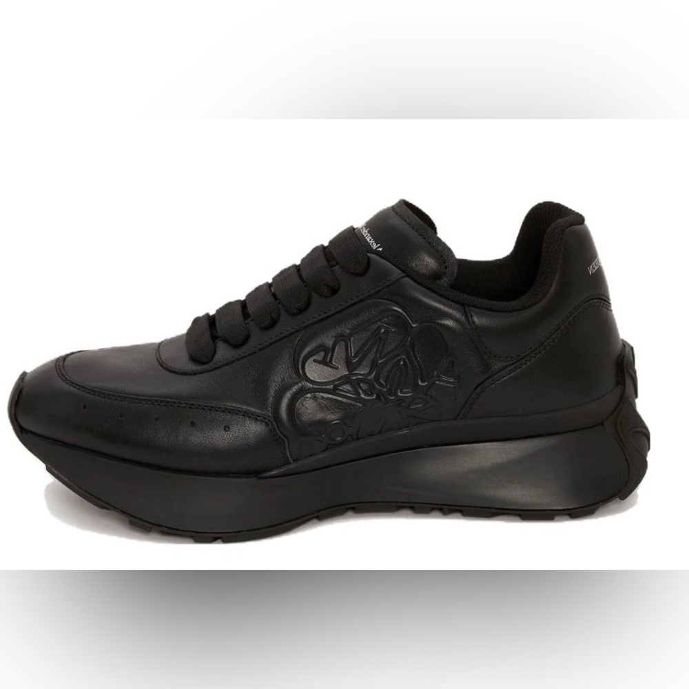 Alexander McQueen Black Logo Sprint Runner Sneakers, Size 5